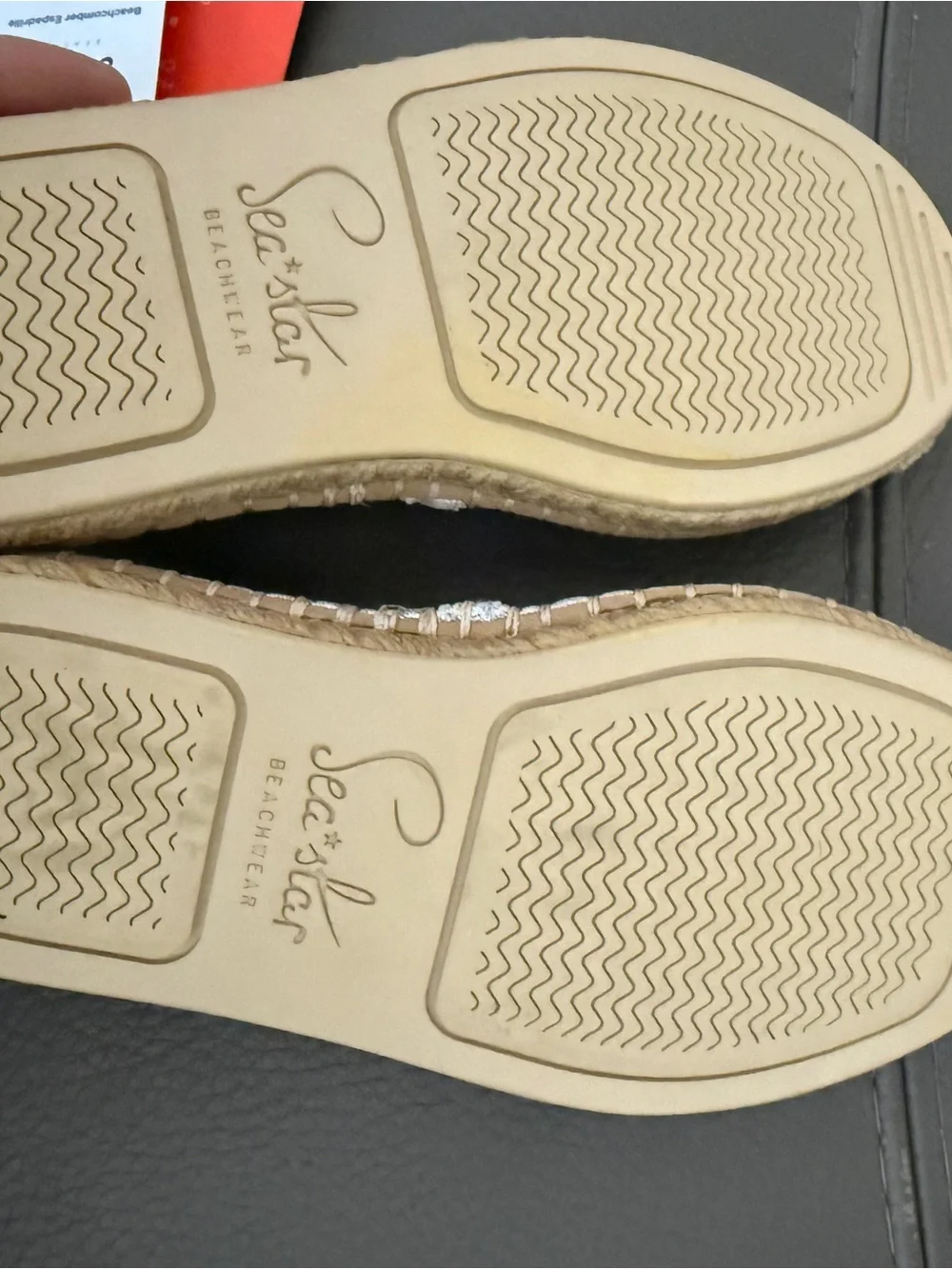 Toddler girl 9T Silver Espadrilles water wear Janie and Jack sea star